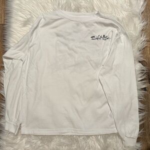 Salt Life‎ White Long Sleeve Boys Shirt Size Youth Large